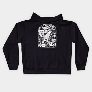 Tombstone Halloween Doodle Kids Hoodie